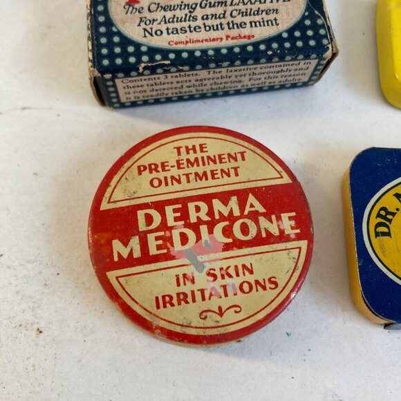 Lot 4 Vintage Medicine Tins Dr. Morse's Indian Root Pills Feen-a-mint Laxative - Picture 4 of 9